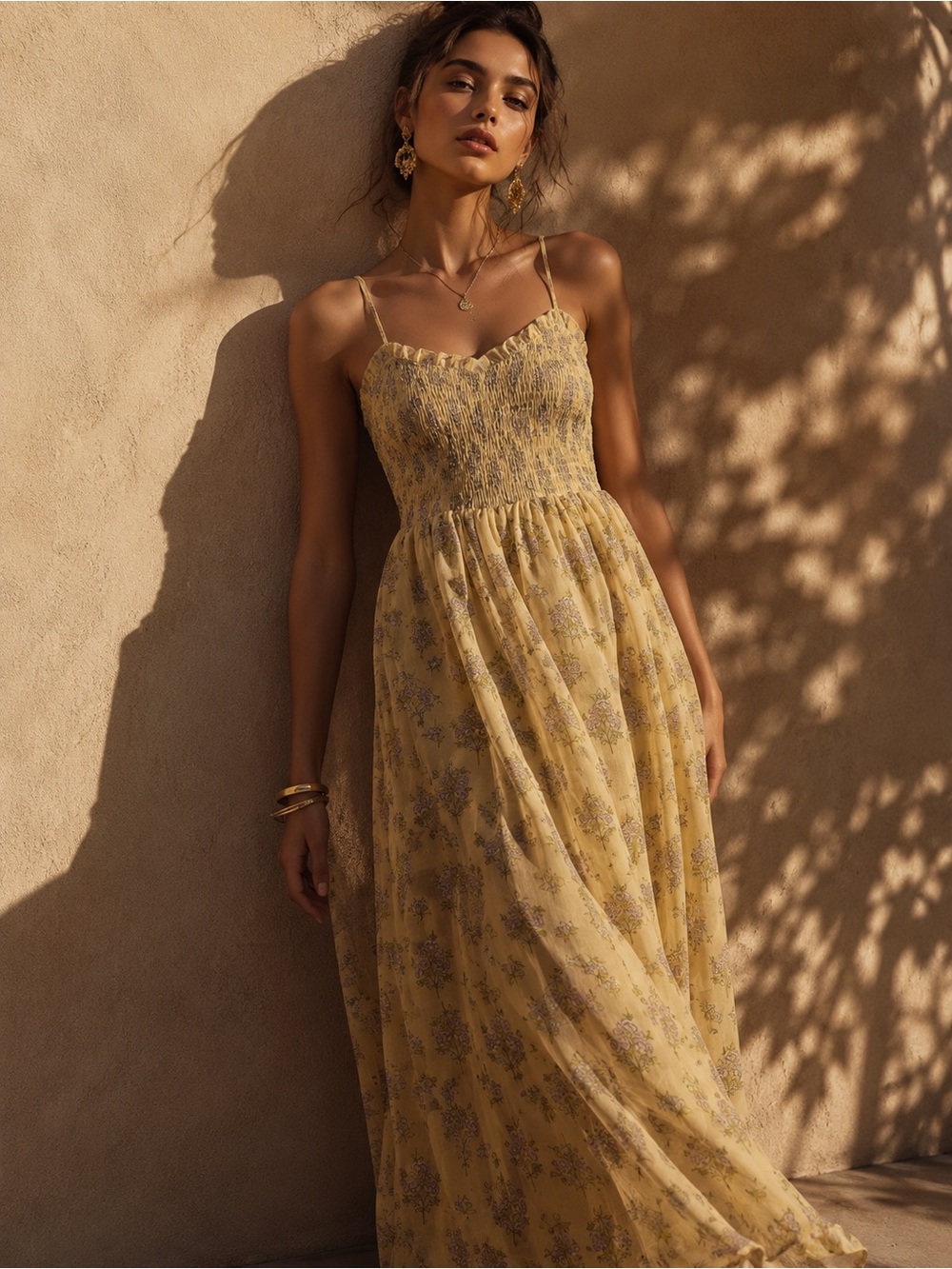 Patrons of Peace Floral Smocked Maxi Dress 🌼✨